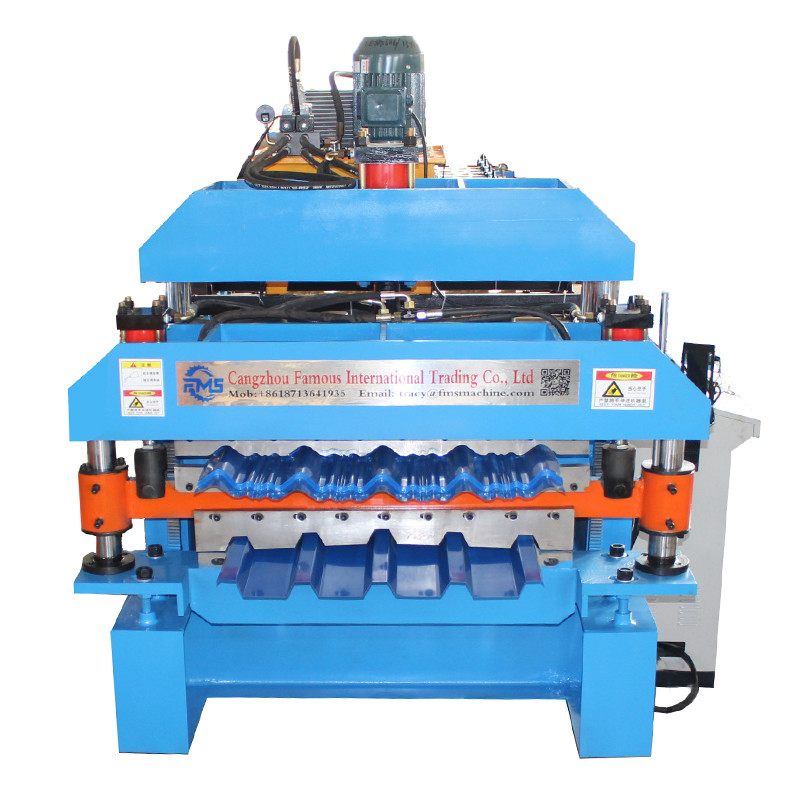 2024 Νέο σχεδιασμό διπλής στρώσης οροφής Roll Forming Machine 840 Trapezoidal και 836