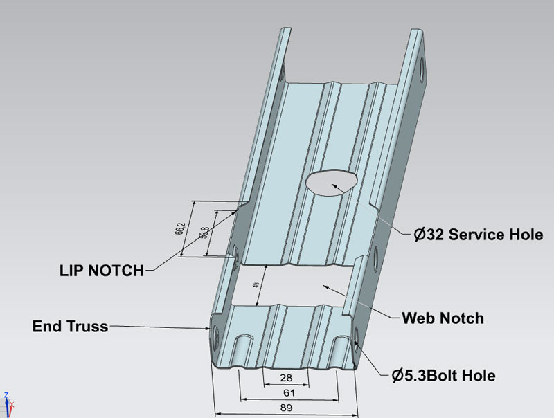 0.75mm C89 Ελαφρύ Χάλυβα Villa Roll Forming Machine Για Ζυγισμένο