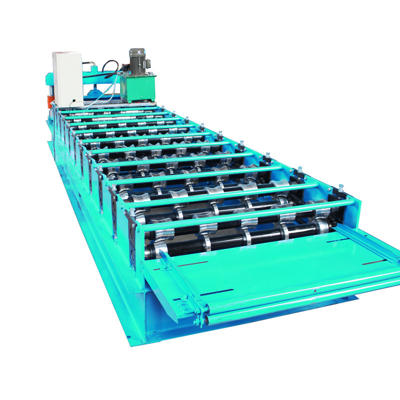 45# Ατσάλι 4KW Power Chain Drive Roof Tile Roll Forming Machine με σύστημα ελέγχου PLC