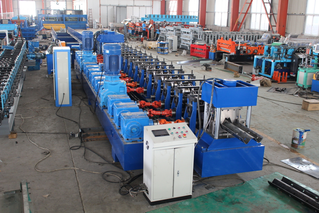2024 11kw 5.5kw GI Highway Guardrail Roll Forming Machine Cr12Mov Μέσα κοπής