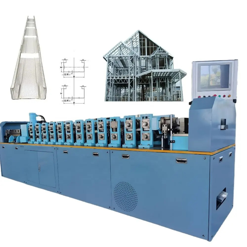0.8-1.6mm Πολλαπλά μεγέθη C89 C140 C200 Ελαφρύ χάλυβα μηχανή πλαισίου Ελαφρύ διάμετρο ρολό σχηματισμού μηχανή για Prefab σπίτι