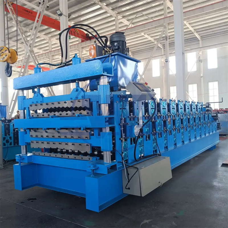 3 σε 1 Μεταλλικό Χάλυβα Ibr Σκεπαστικές Φύλλες Roll Forming Μηχανή με Τρία Προφίλ Προσαρμοσμένο