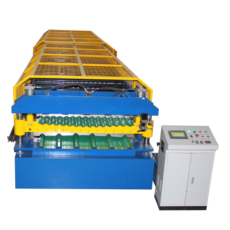 Ελεγχόμενο από PLC Δύο στρώσεις μεταλλικής και χάλυβα οροφή φύλλο ρολό σχηματισμού μηχανή υψηλής ταχύτητας