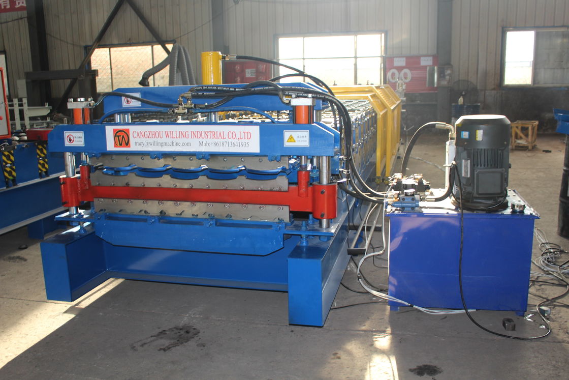 ΙΒΡ Γυαλισμένο διπλό στρώμα φύλλο οροφής Roll Forming Machine 15m/Min Για οροφή Ppgi Panel