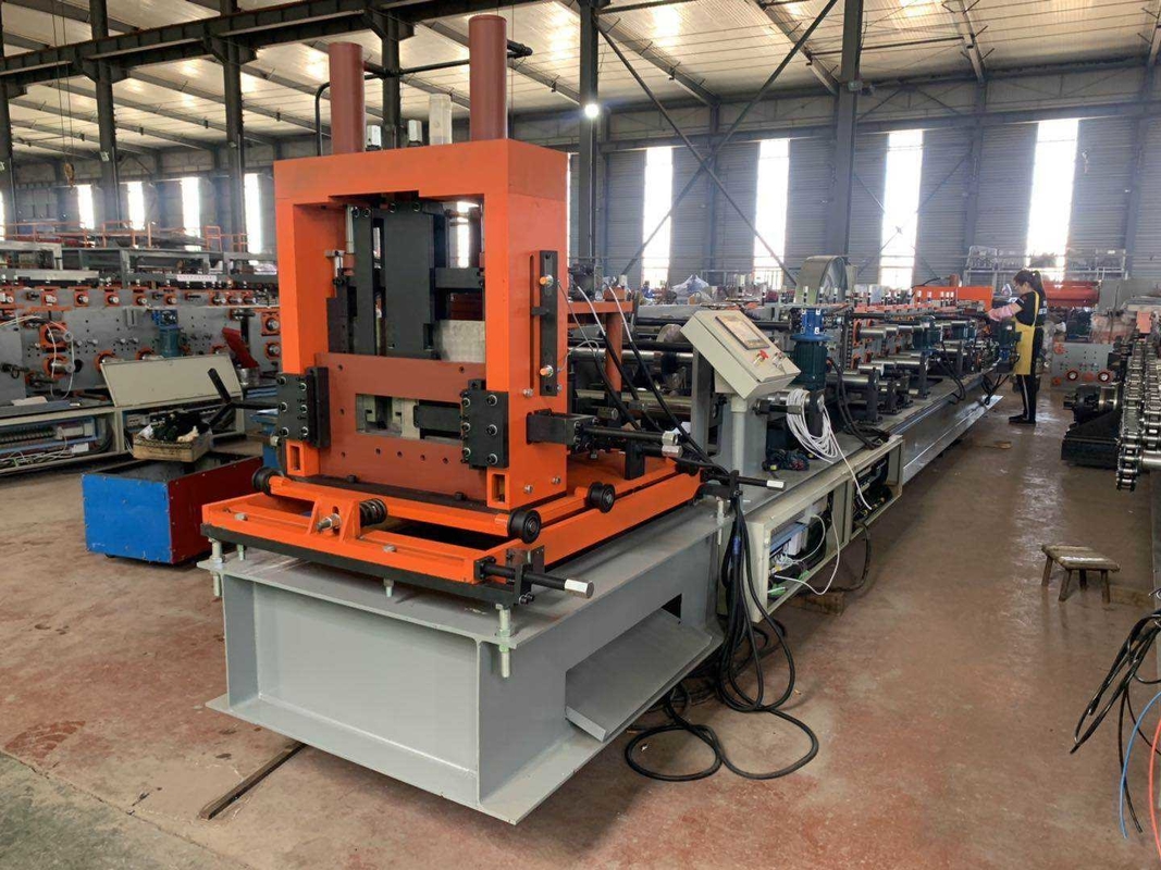 80-350 CZ Purlin Roll Forming Machine με σύστημα ελέγχου PLC και λειτουργία υδραυλικής κοπής