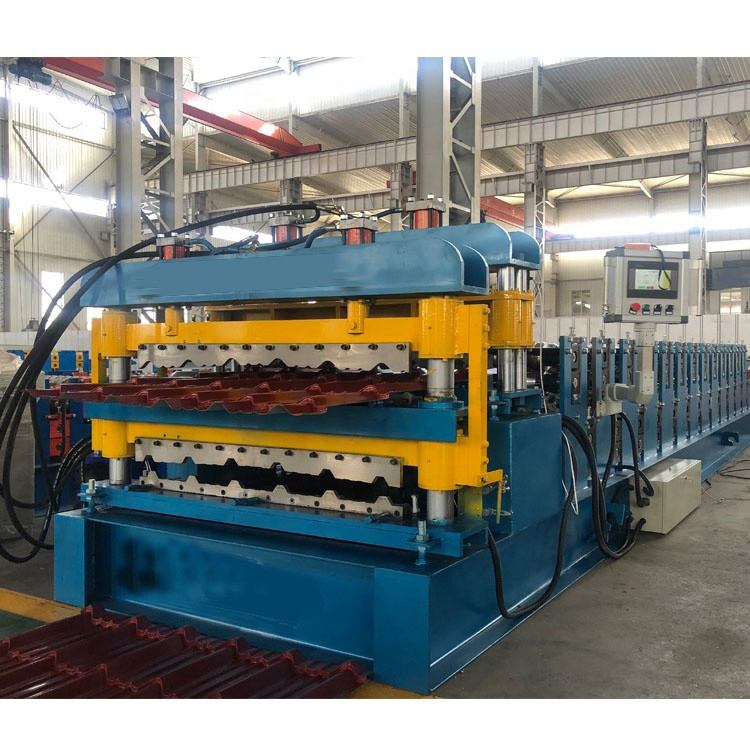 διπλός ρόλος στρώματος 20m/Min Chaindrive που διαμορφώνει τη μηχανή 0.3mm παραγωγή φύλλων κεραμιδιών στεγών