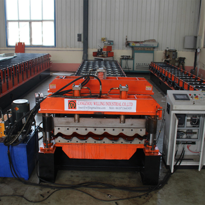 Λαϊκό προφίλ Γυαλισμένο οροφικό πάνελ Roll Forming Machine Roofing Sheet Making Machine