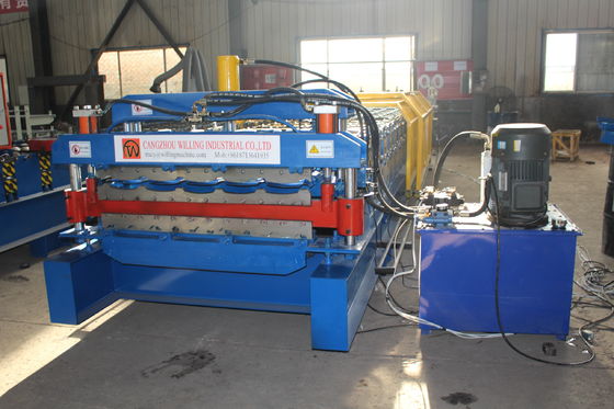ΙΒΡ Γυαλισμένο διπλό στρώμα φύλλο οροφής Roll Forming Machine 15m/Min Για οροφή Ppgi Panel