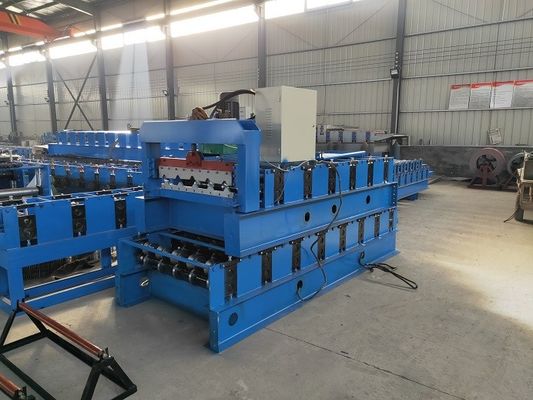 Trapezoid 760mm ρόλος κεραμιδιών στεγών PLC 5 πλευρών που διαμορφώνει τη μηχανή
